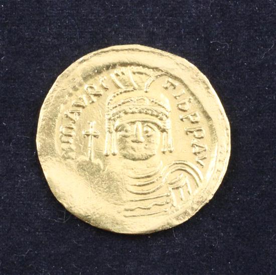 Eastern Roman Empire- Byzantine Period, a Maurice Tiberius, Angel Gold Solidus, AD 582 - 602.